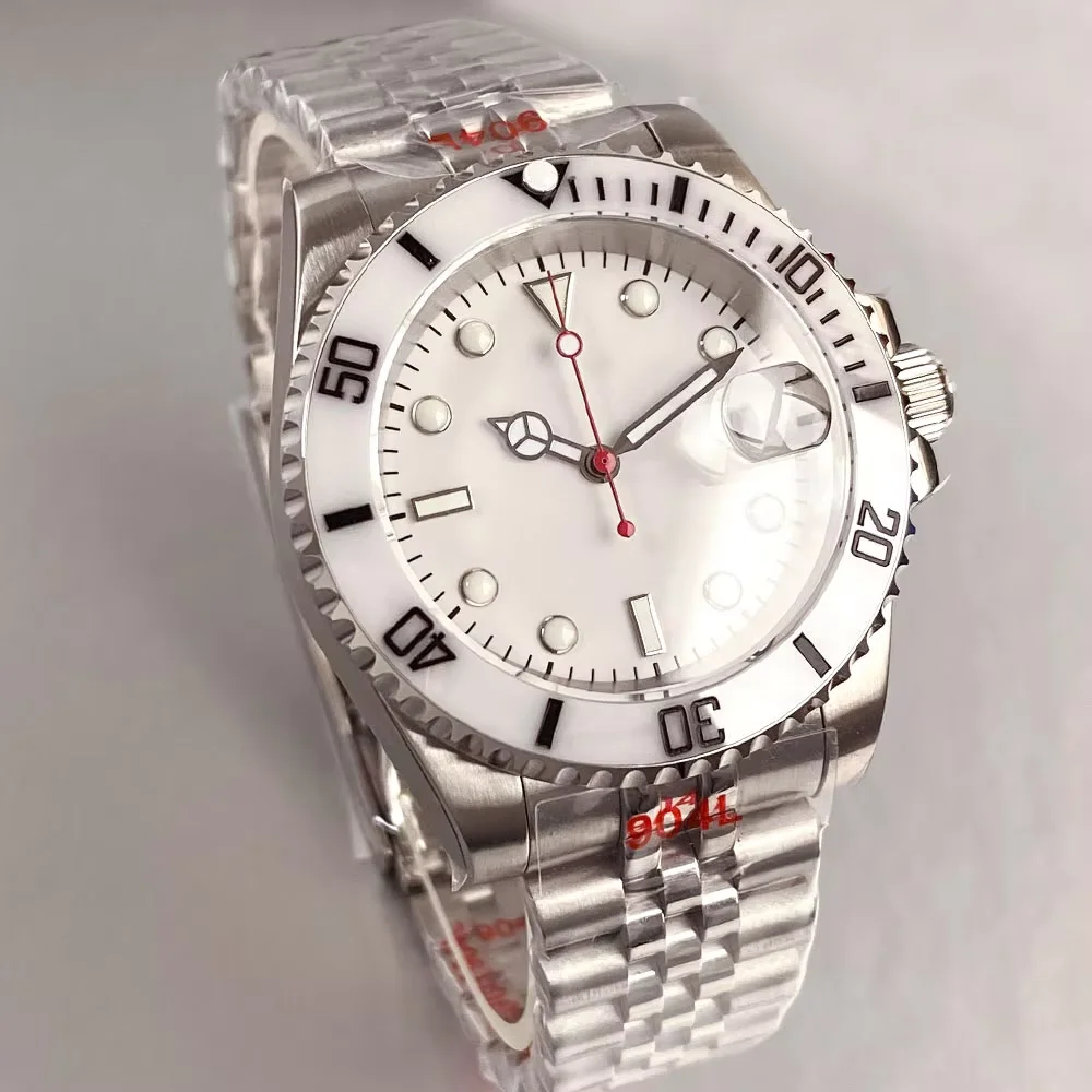 

Tandorio Diver Style 40 мм сапфировое стекло белый стерильный циферблат 200 м водонепроницаемые автоматические часы с механизмом NH35A для мужчин