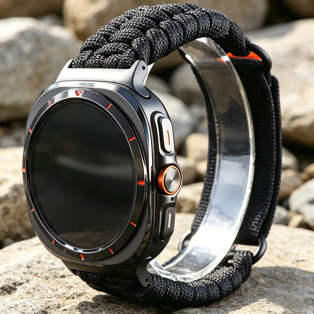 Outdoor Breathable For Samsung Galaxy Watch 8 9 Classic Ultra Strap Sports Nylon Rope Bracelet Galaxy 8 9 40/44mm 46mm 47MM Band