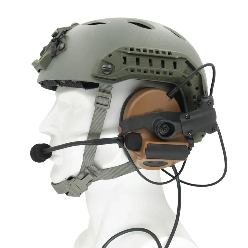 COMTAC II Helmet ARC Rail Bracket Version Tactical Headset Hearing Protection Shooting Headphone Noise Reduction Airsoft Headset