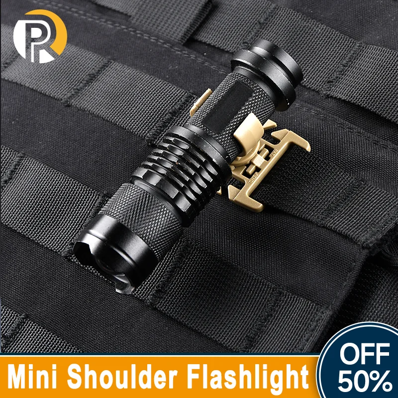 WADSN Shoulder Mini Flashlight Three Light Modes With 360 Degree Rotating Buckle Used For Tactical Vests Tactical Backpacks