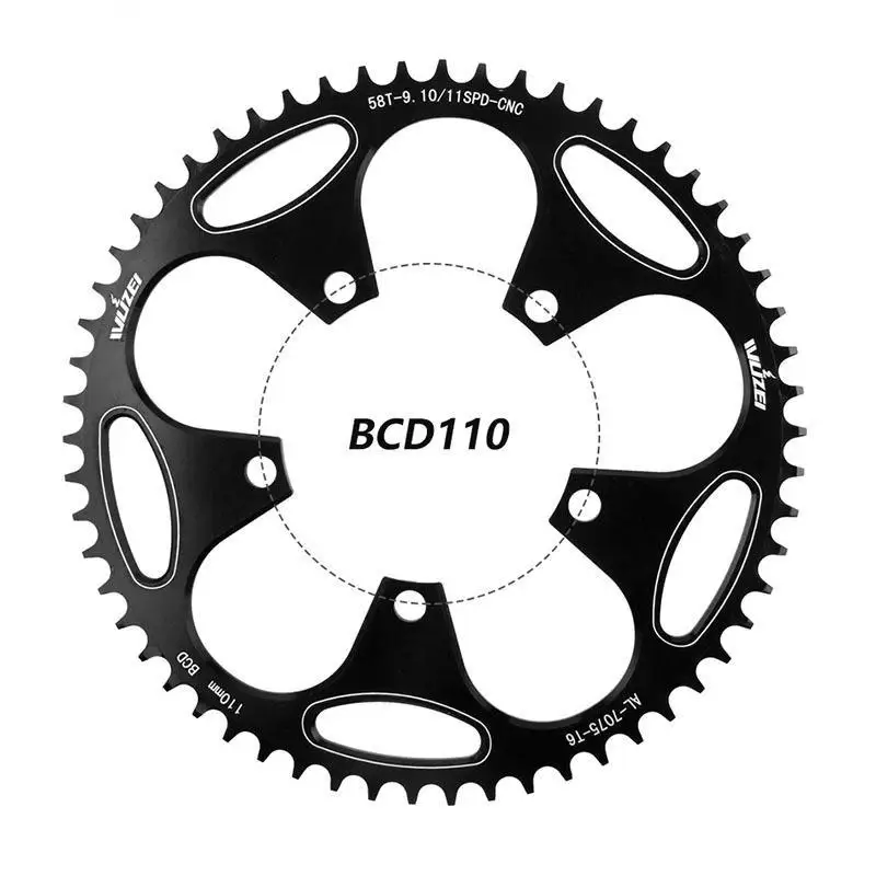 110 BCD Fahrrad-Einzelkettenblatt 36T-56T Wide-Narrow Anti-Drop Kettenrad für Rennrad und Gravel Bike – Fahrradkomponenten – Detail 1