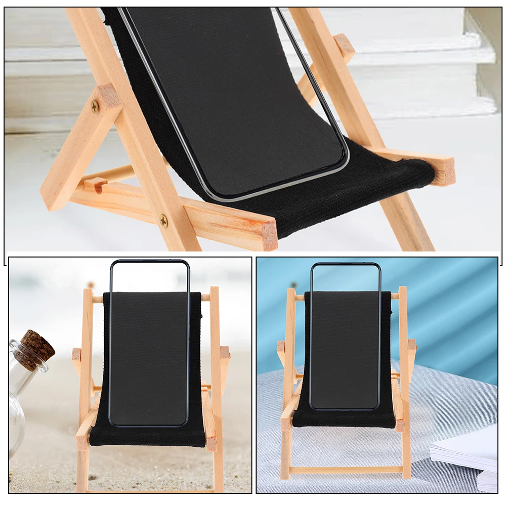 

Creative Beach Chair Shaped Mini Desktop Phone Stand Holder For Smartphone Cellphone Foldable Adjustable Decorative Home Office