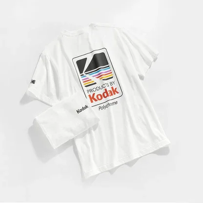 2026 Summer Kodak Vintage Graphic T-Shirt Men Women 100% Cotton Short Sleeve Film Logo Streetwear Casual Y2K Tee Tops