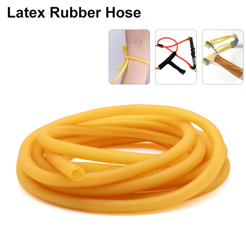 

1/2/3/5/10m Nature Latex Rubber Hoses IDxOD 1.6~18mm High Resilient Surgical Medical Tube Yellow Slingshot Catapult Elastic Band
