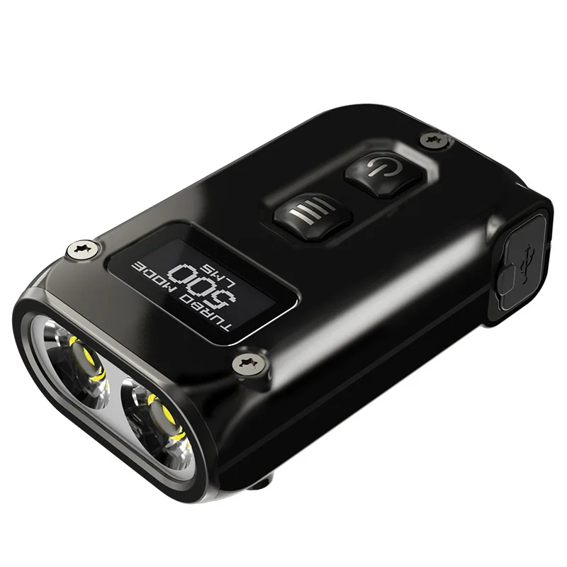 NITECORE TINI2 TI LED Intelligent Keychain Light EDC Mini Dual-Core Smart Flashlight USB-C Rechargeable 500 Lumen Titanium