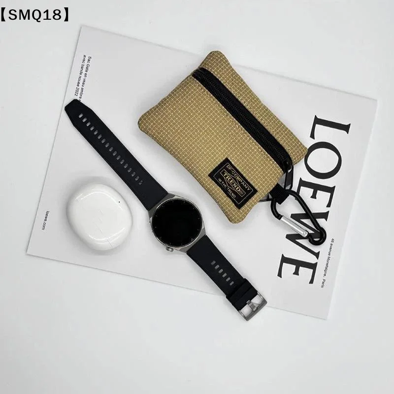 Lightweight Mini PU & Nylon Coin Purse Wear Resistant Fabric Sturdy Carabiner Clip For Daily Hiking Travel【SMQ】