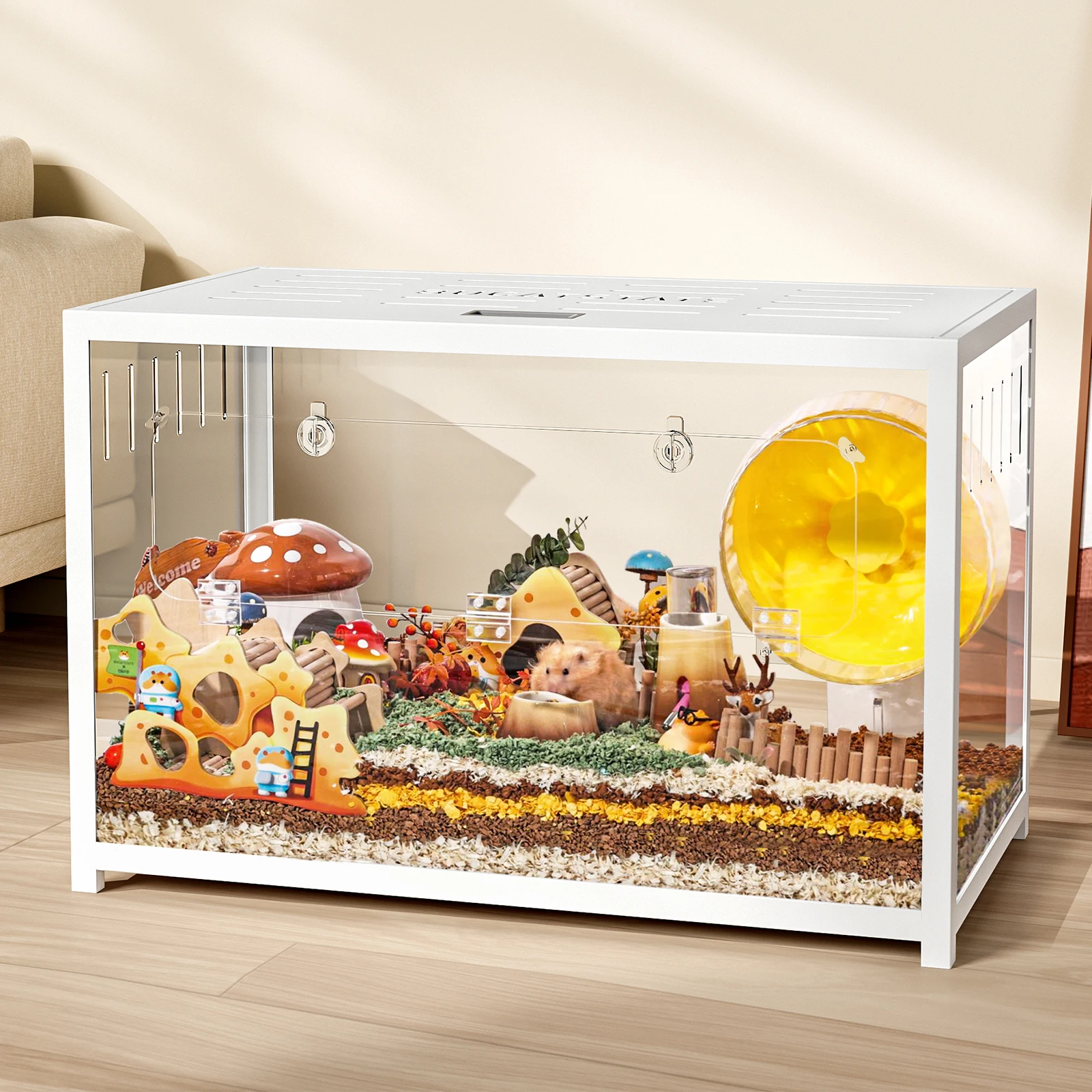 Bucatstate 80cm Assemble Metal Animal Pet Cages Transparent Large