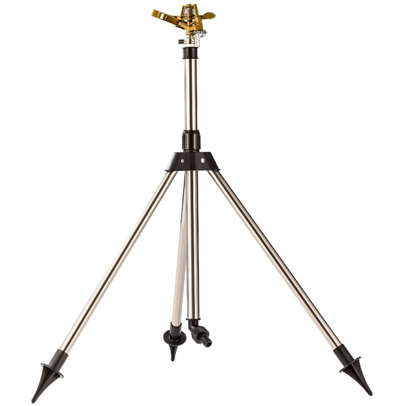 4-point garden irrigation rotary arm sprinkler, tripod, horticultural tool, triangular bracket