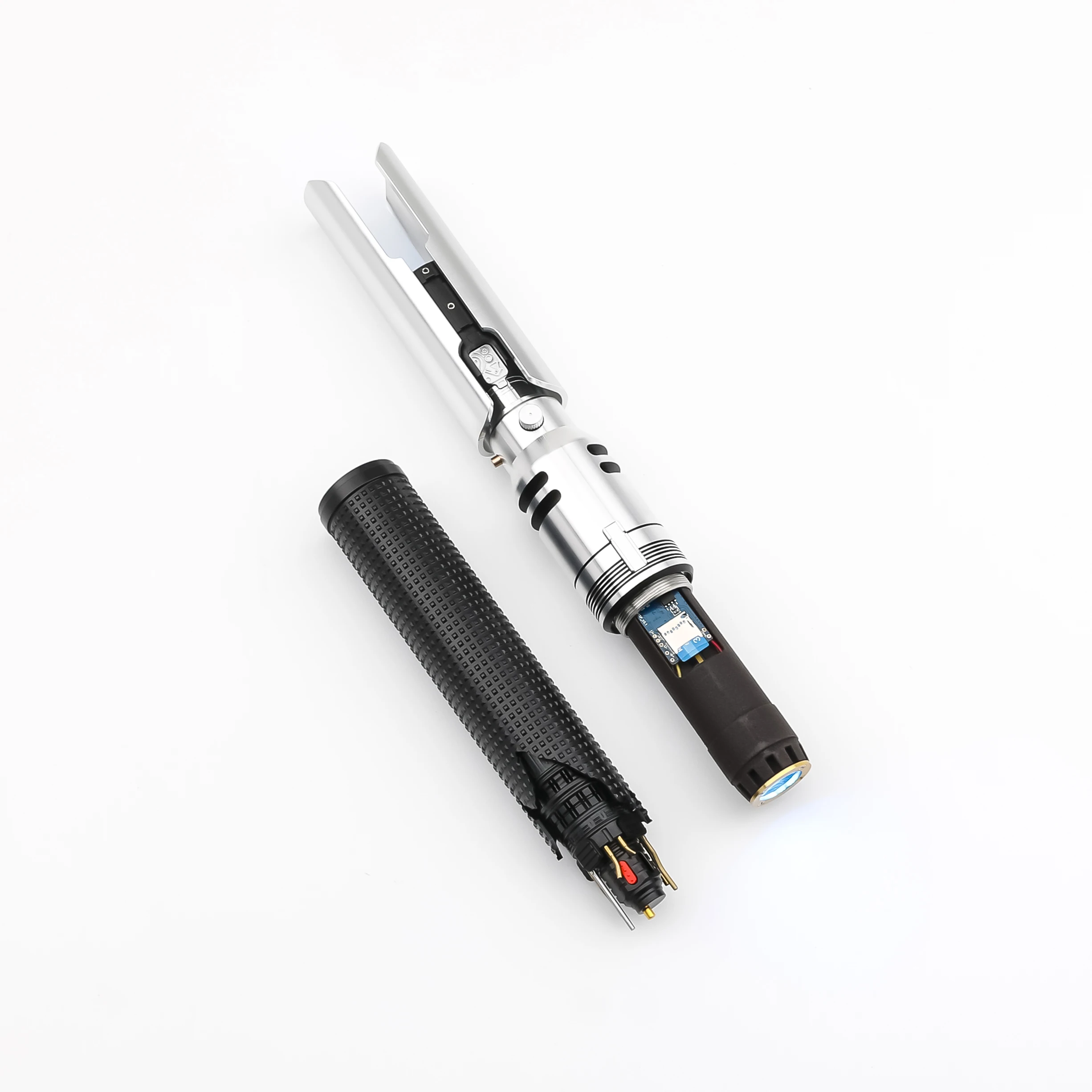 TXQSABER Cal Kestis NeoPixel Lightsaber Metalen handvat Gebaarontsteking Collectie Replica Laserzwaard Lichtgevend speelgoed alleen gevest