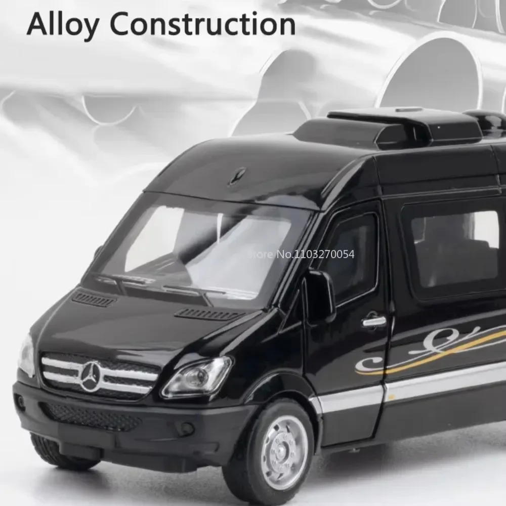 1:32 Sprinter Sottobicchiere Pressofuso in lega Giocattoli Modelli di auto Veicoli Tirare indietro con luce sonora Veicoli in miniatura Ornamenti per bambini