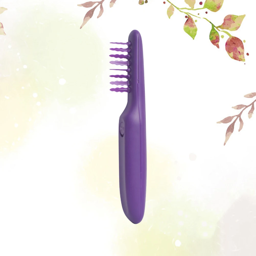

Electric Dual Hairdressing Waterproof Massage Comb For Bath Scalp Massager Anti-Knot Hairdressing Styling Comb Purple