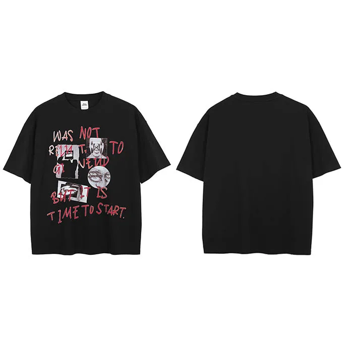 2025 streetwear retro gráfico t camisa harajuku letras dos homens