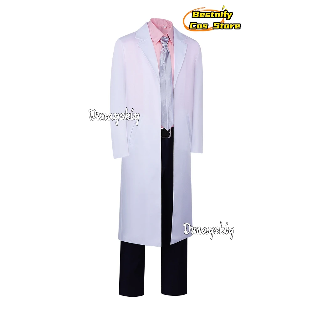 أنيمي 3-Z GINPACHiI SENSEI تأثيري ساكاتا المعلم زي {Bestnify Cos} معطف أبيض الوردي قميص التعادل نظارات مجموعة هالوين تمويه