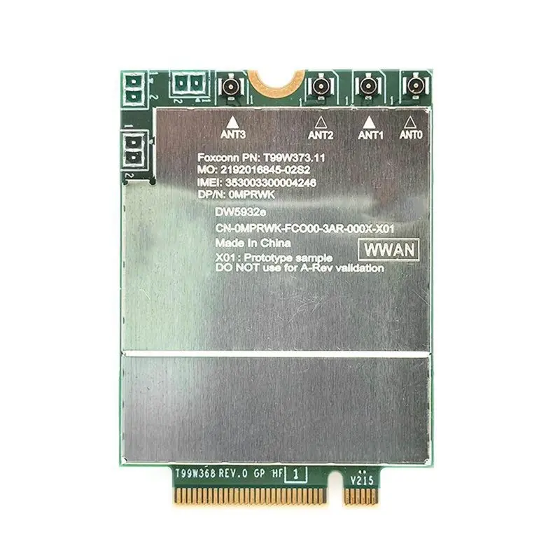 AT82-T99W373 Dw5932e 5G Module Wireless M. 2 NGFF LTE Cat19 WWAN Card For Dell Latitude 7350 7450 7650 9450 Notebook Laptops