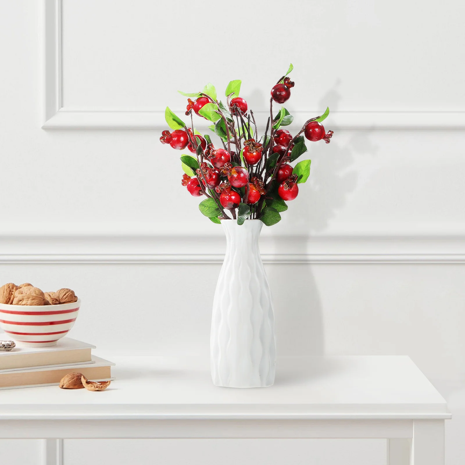 

1 set 1 Set Artificial Rosehip Berries Yellow Simulation Pomegranate Fruit Floral Accessories For Diy Decor Christmas Picks Home