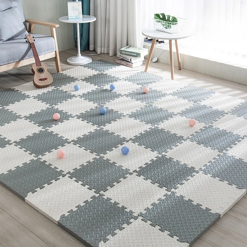 12Pcs Interlocking EVA Foam Floor Mats 30*30CM Puzzle Flooring Tiles Non-Slip Cushioned Mat Yoga Fitness Mat for Home Gym Use view 4