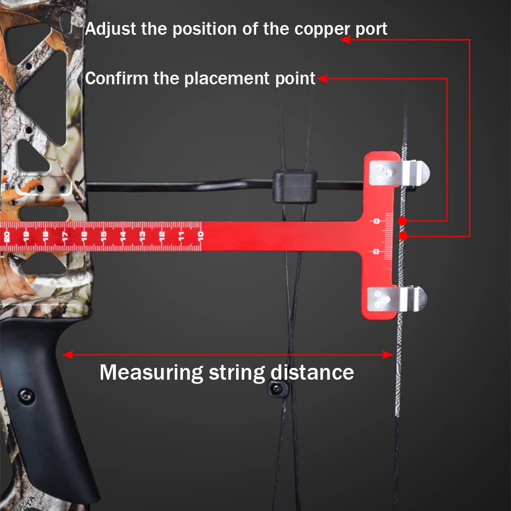 Archery  T Square Ruler String Brass Nock Point Tool Set Buckle Clips Bow Plier Bow Arrow Shooting Hunting Accessories