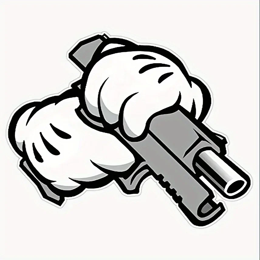 Buy Handlebar Gun And Stick It Can Warn Others Suitable For Car Body Stickers Glass Stickers Motorcycle Decoration Decals