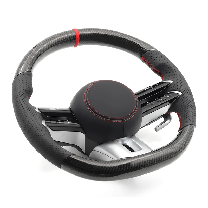 Plug and Play Carbon Car Steering Wheel for Mercedes-Benz C E S G V Class W204 W205 W206 W212 W213 W221 W222 W223 cls glc gle