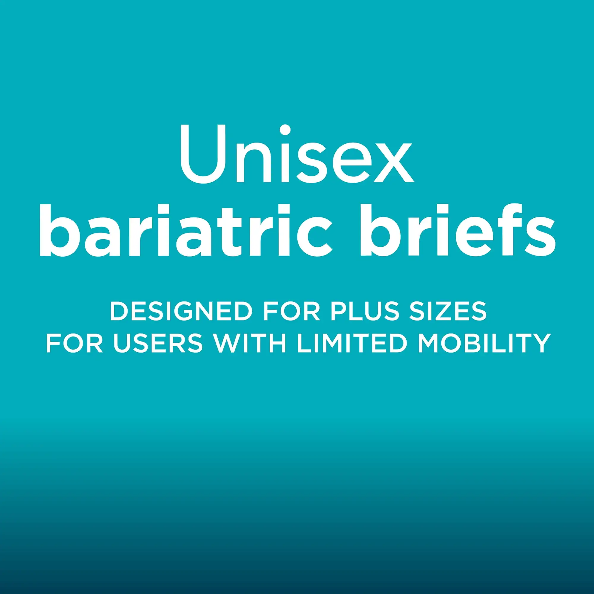 Unisex Maximum Incontinence Briefs with Tabs, Bariatric 40 Count