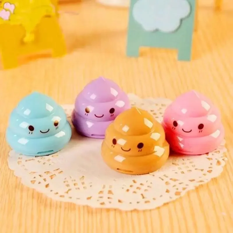 Cute Funny Poop Pencil Sharpener School Mini Double Hole   Stationery