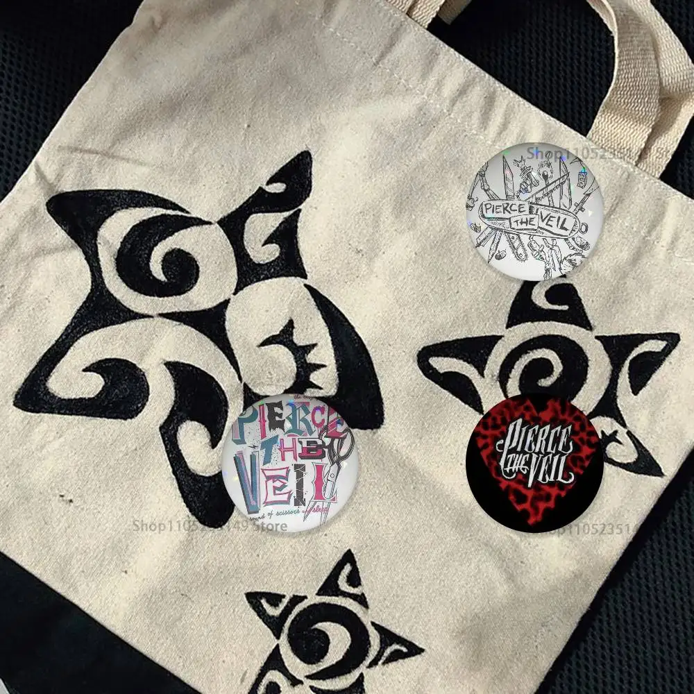 P-Pierce The Veil Music 32/44/58mm Handmade Pins Round Brooch Badge Backpacks Clothes Jewelry Gifts