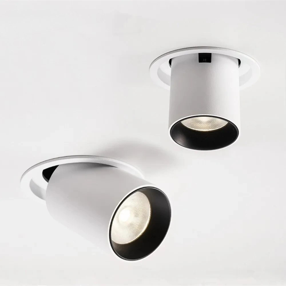 

LED Recessed Downlight 220V 110V 12W 7W 360 Rotatable Round Recessed Spotlights Led Ceiling Lamp Foldable For Home Lighting