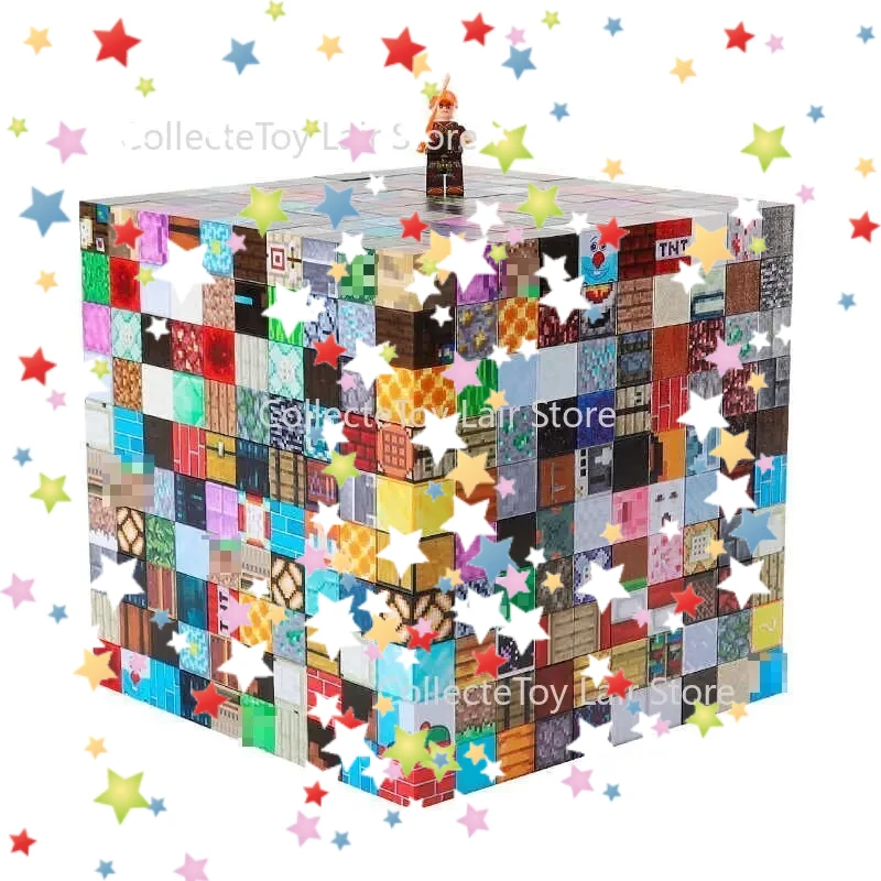 

NEW Upgrades Magnetic Building Blocks Toy Build Mine Magnet World Set For Child STEM Montessori Sensory Cubes For Toddlers MOC