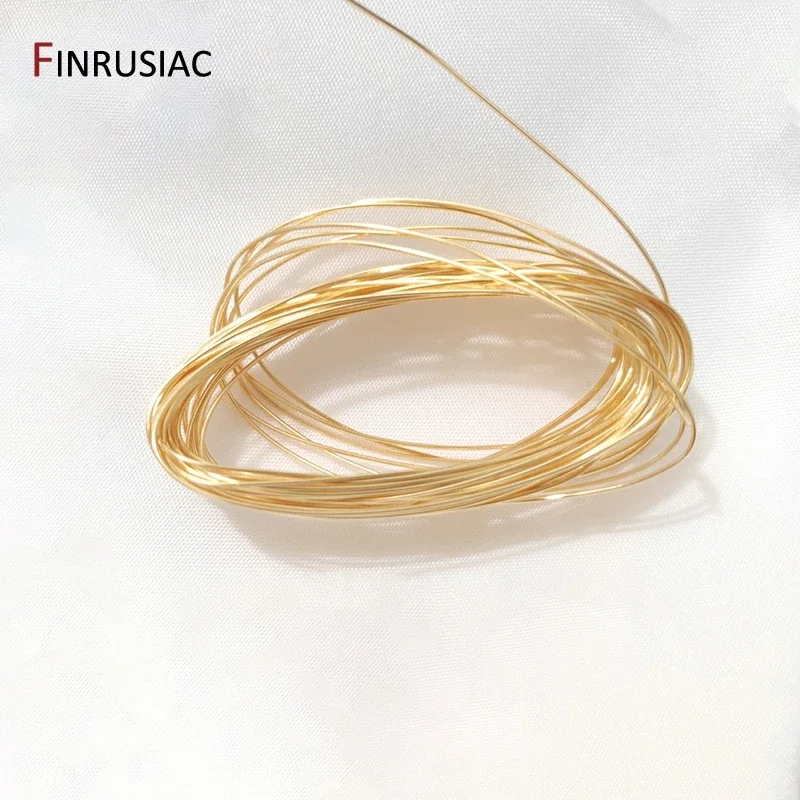 8 Sizes Trendy 18K Real Gold-Plated 5 Meters Copper Wire Jewelry Making Metal Wire, DIY Jewelry Making Accessories Wholesale