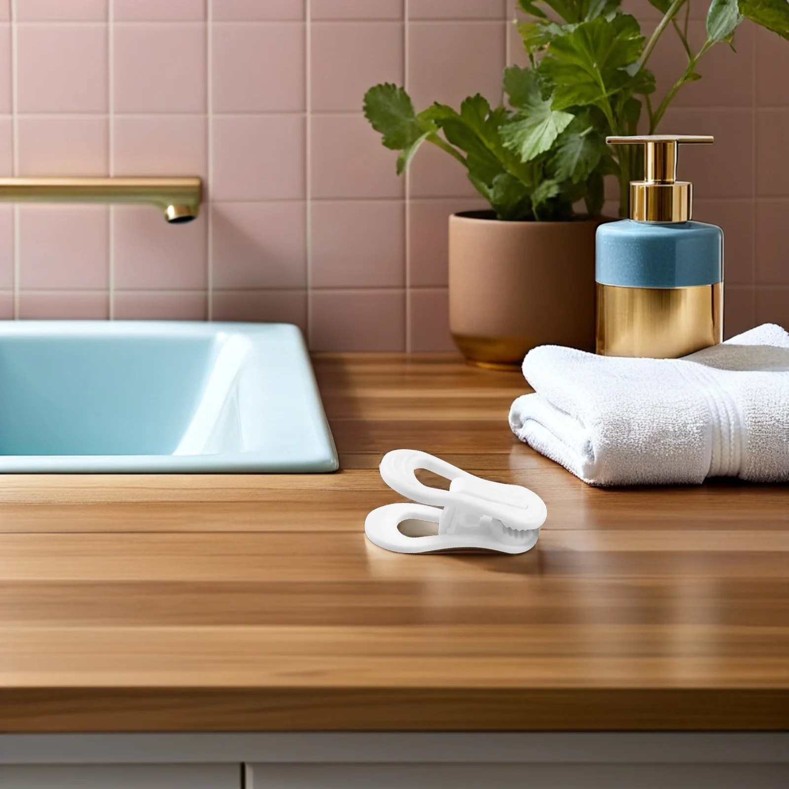 

10Pcs Strong Plastic Clothespins Non-Slip Hanger Clips for Hanging Socks Underwear Towels Quilts Lightweight Laundry Solution