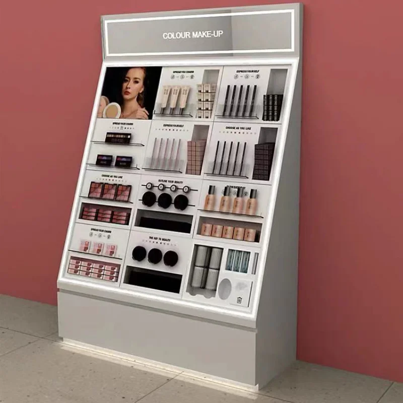 

Customize.Custom Luxury Beauty Display Cabinet Store Shelves Cosmetics Display Rack