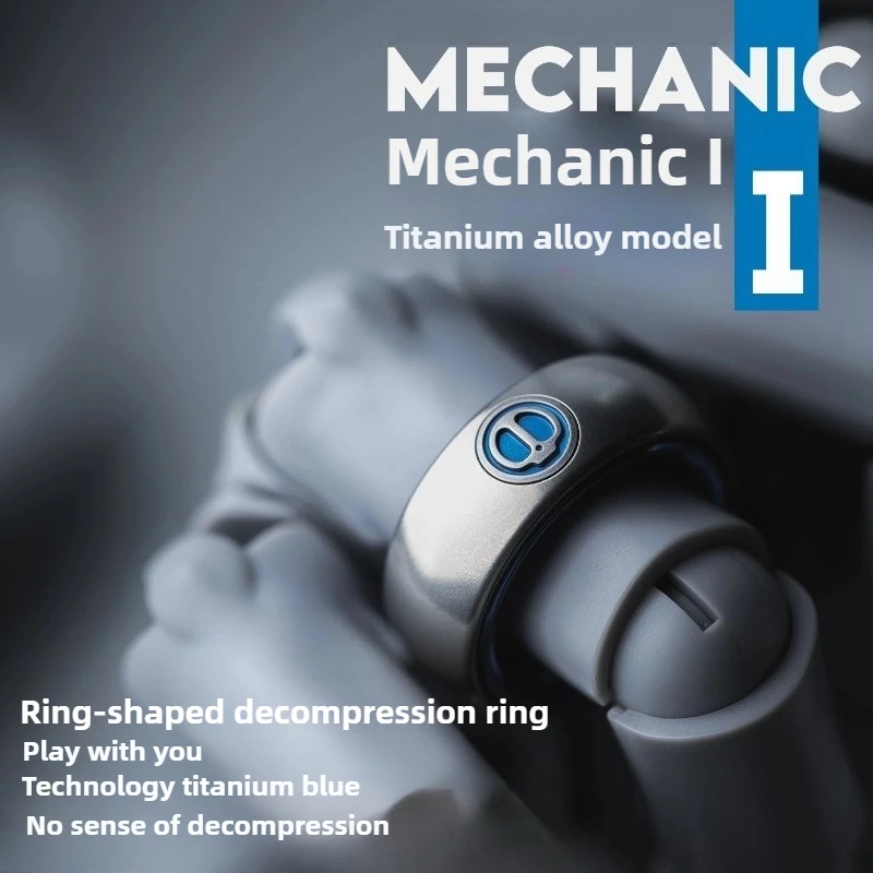 

LAUTIE Mechanic I Титановый сплав Магнитная механическая трещотка Параграф Кольцо на кончике пальца Декомпрессионная настольная игрушка