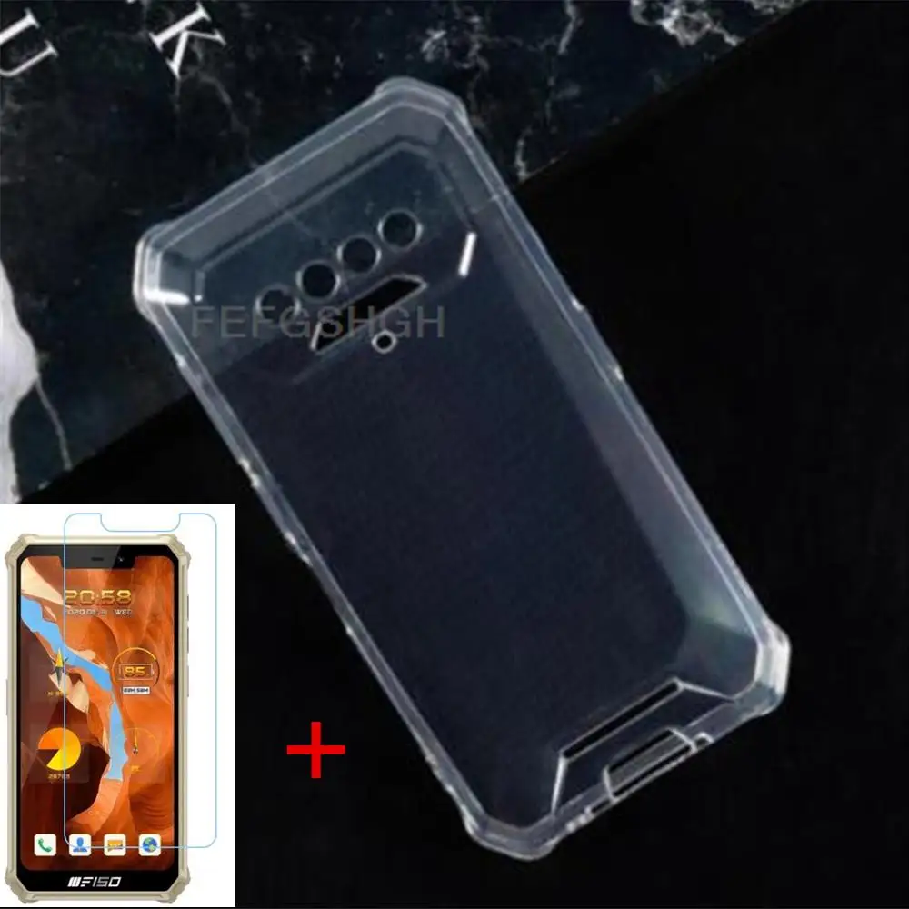 Anti-knock Soft TPU Phone Case For Oukitel IIIF150 R2022 F150 B2021 Bison 2021 Silicone Cover Bumper Tempered Glass