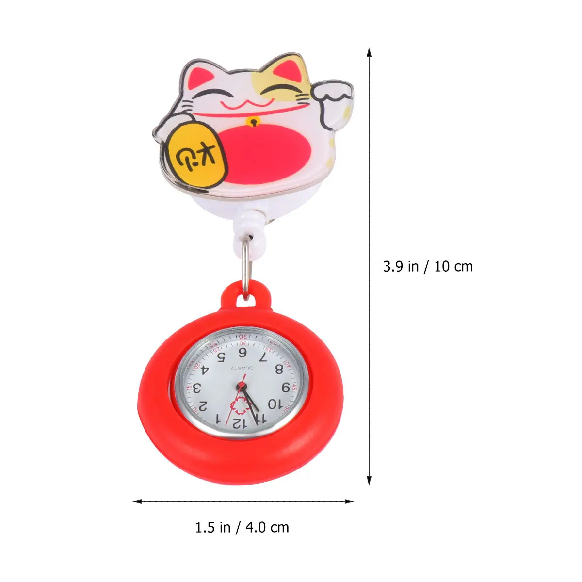 Orologio da infermiera Piccolo, durevole, leggero, design semplice, numero trasparente, tasca sospesa, orologio da tasca da infermiera telescopico portatile