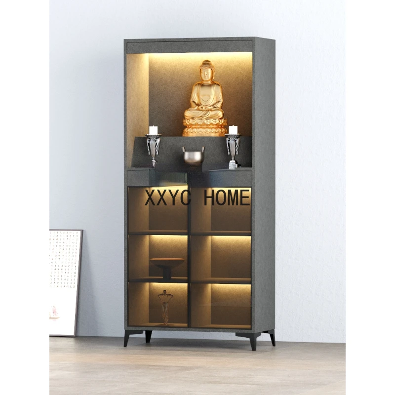 Modern Minimalist Buddha Cabinet Household Altar Clothes Closet Altar Statue Cabinet Buddha Shrine God of WealthCustomization