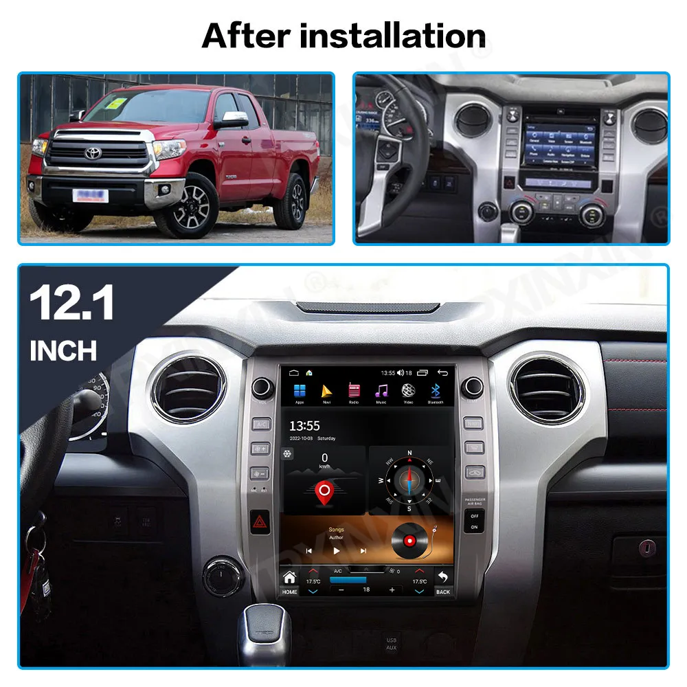 

For Toyota Tundra 2013-2020 CARPLAY Android 12 Car Radio Stereo Receiver Autoradio Multimedia Player GPS Navigation