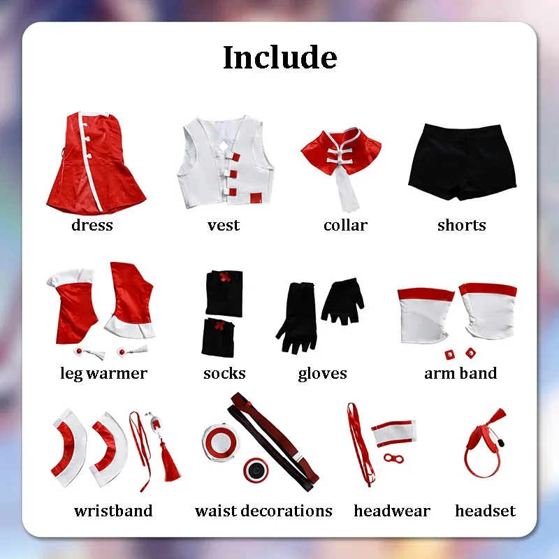 Yuezheng Cosplay Costume Vsinger Yue Zheng Ling Dress Women Halloween Carnival Comic-con Party Role Playing Outfit ir;l5