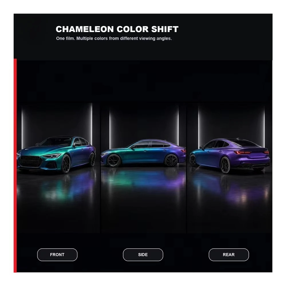 Iridescent TPU Color PPF Amethyst Luminous Blue Purple High Gloss Self Healing Car Paint Protection Film