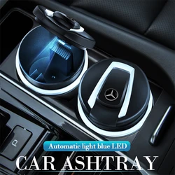 Car Ashtray Portable LED Smoke Cigarette Ash Holds Cup Light Indicator Ashtray for Mercedes Benz W211 W212 W210 W221 CLA CLK GLK