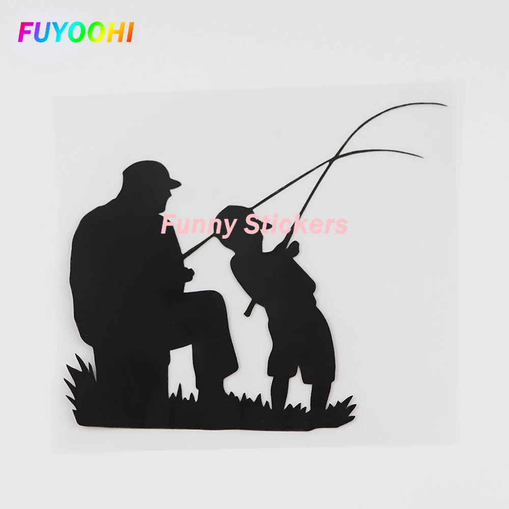 FUYOOHI Play Stickers Personality Creativity Vinyl Car Sticker for Sports Parenting Fishing Father Son Car Accessories Decals