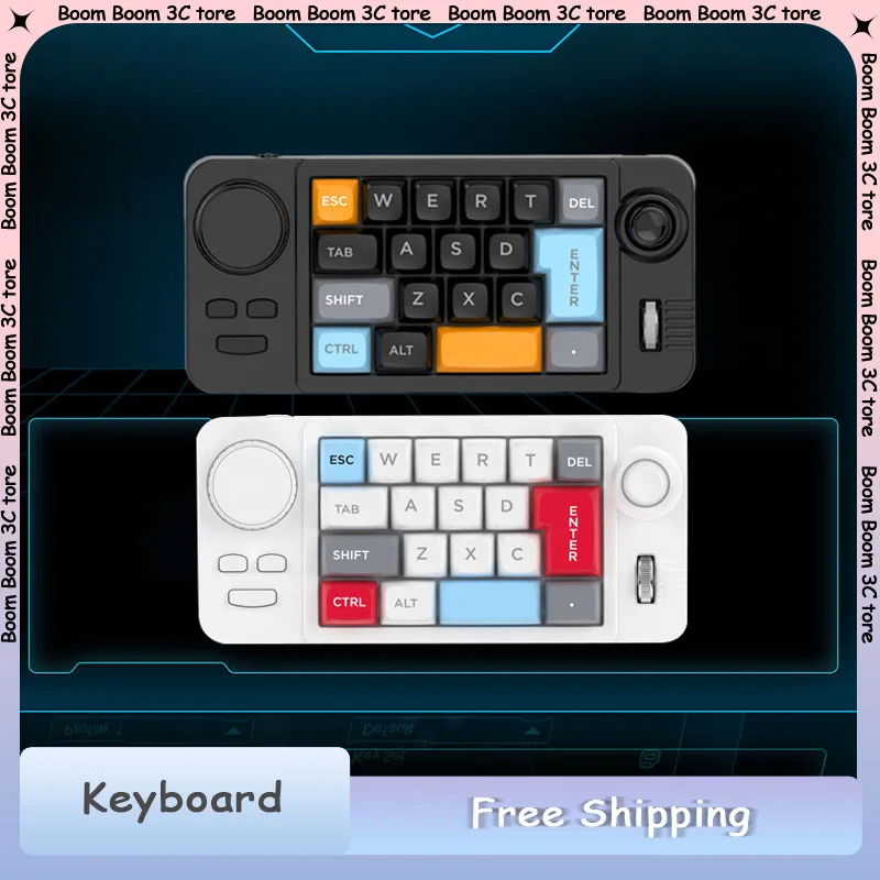 

MKESPN Wired Mechanical Keyboard with Volume Scroll Jostic 19Keys Hot Swap Programmer Keypad for Computer Laptop Accessories