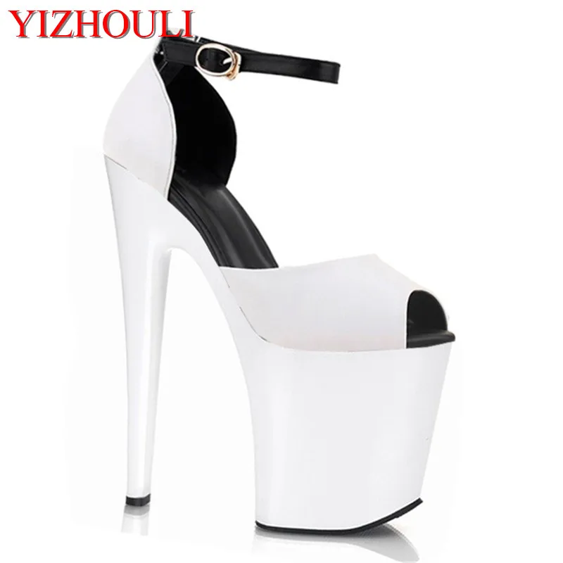 

17-20 cm high heel sandals, summer women's catwalk high heels, modeling fashion party ball dance shoes