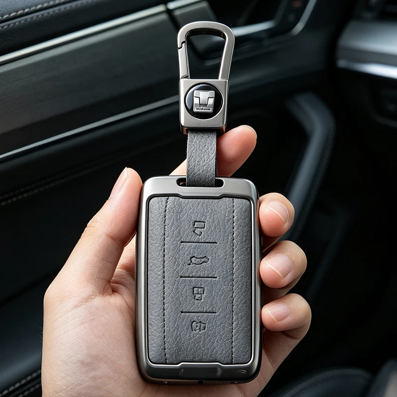 

For Tank 300 500 700 Protective Zinc Alloy Car Remote Control Key Case Cover Shell Keychain Buckle Bag Set Interior Accessories