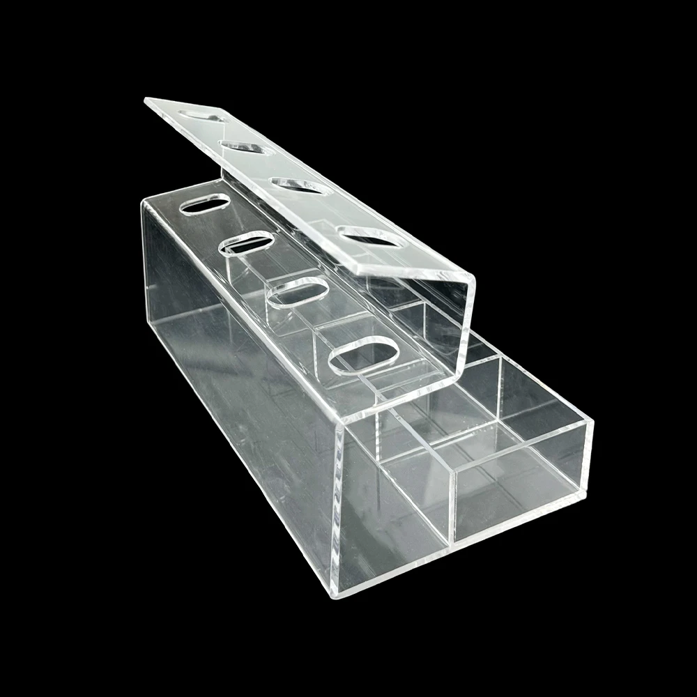 

2/4 holes Dental Mixing Tube Head Placement Box Conveyor Distributor Gun Rack Acrylic Placement Rack Dentistry Storage Supplies
