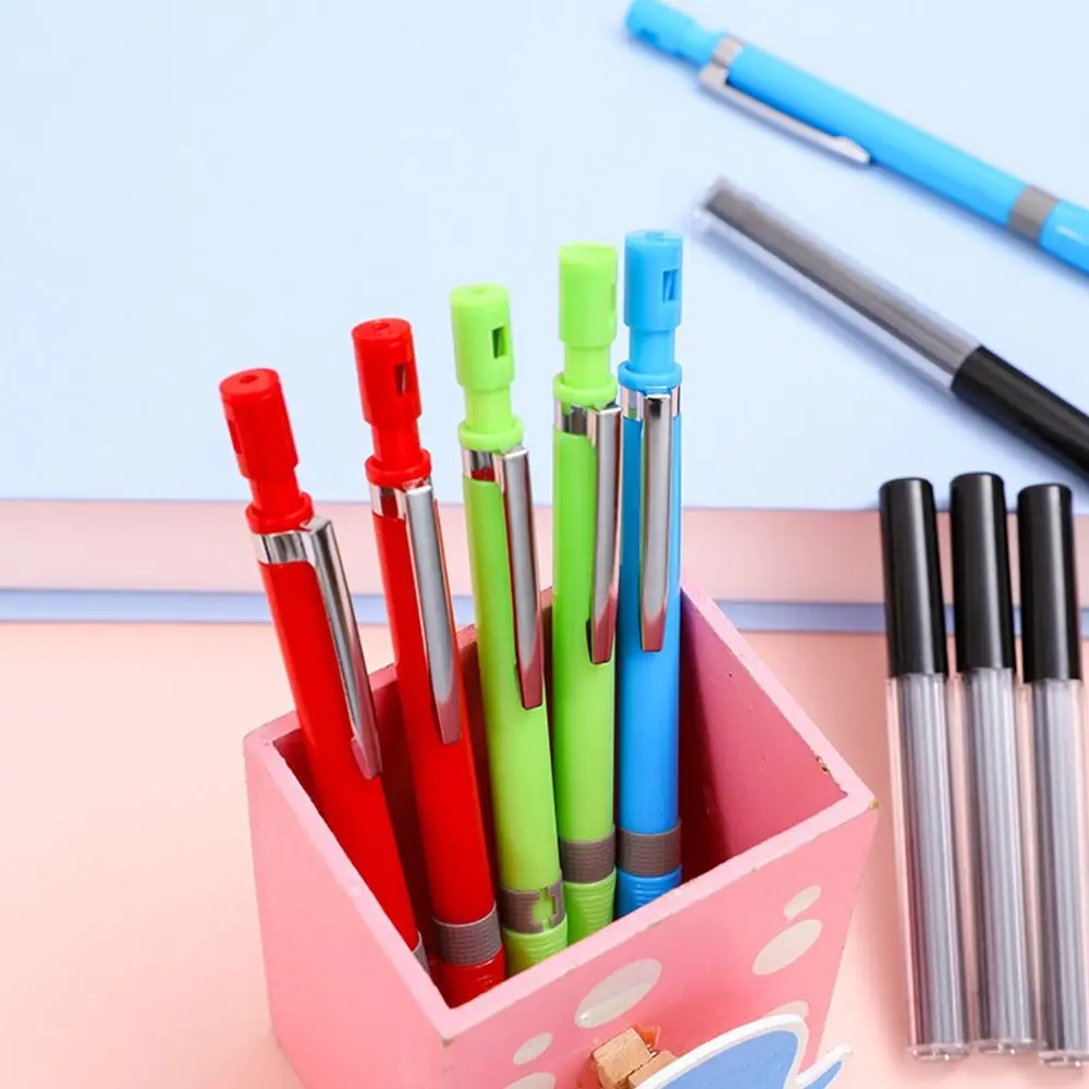 Simple 5.0mm Mechanical Pencil With Pencil Sharpener Smooth Writing Propelling Pencil Engineering Drawing 2B Pencil Stationery