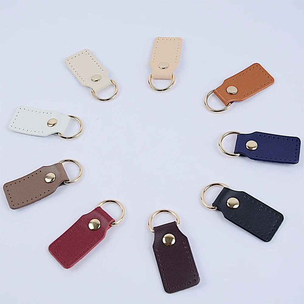 Hand Sewn Genuine Leather DIY Square Head Bag Pieces Replacement Strap Connectors Bag Buckle Accessories