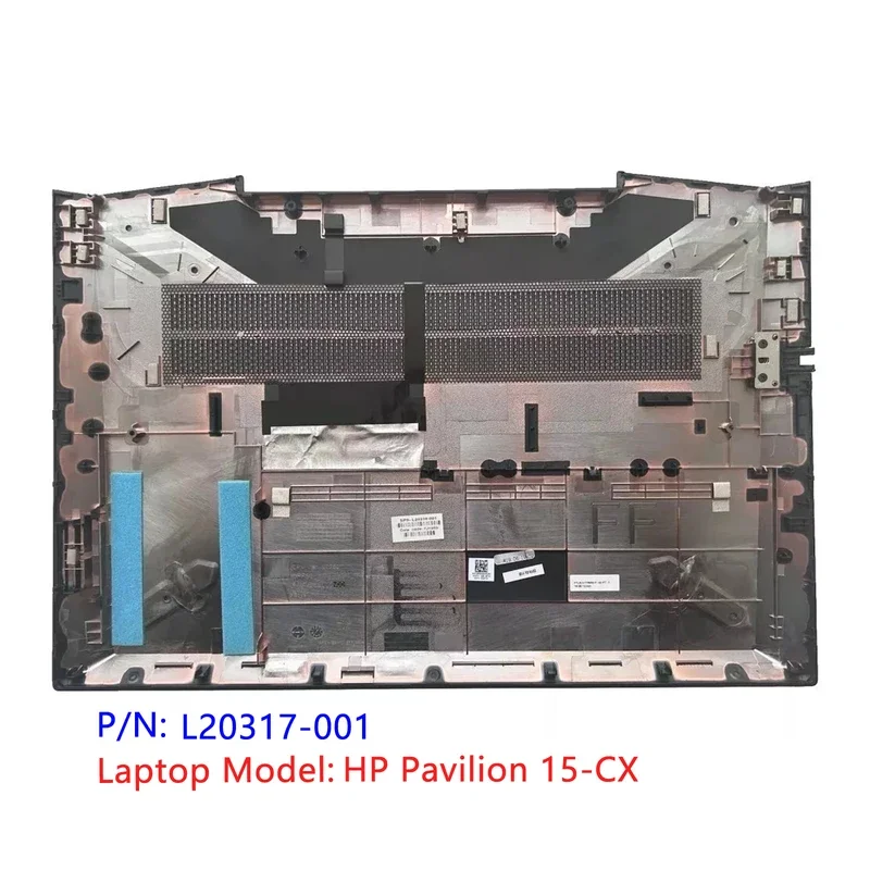 Black New Original For HP Pavilion 15-CX Bottom Lower Case Base D Cover Shell L20317-001