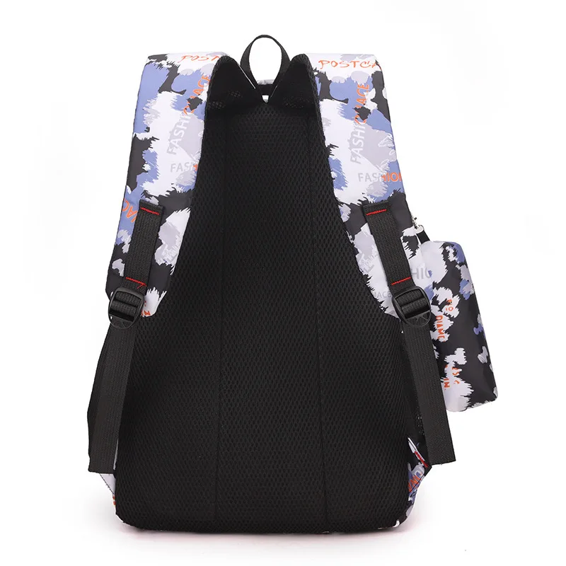 Three-piece School Bag Set For Women Fashionable Backpack For Middle And High School Thicken Quality Flower Print Shoulder Bags