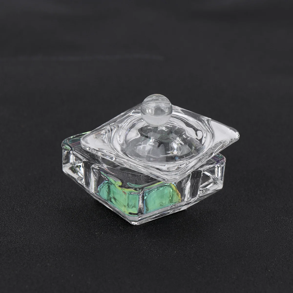 Taza de cristal para uñas, Mini contenedor pequeño de cristal octagonal para salón de uñas, mezcla de líquidos en polvo acrílico, 2 uds.