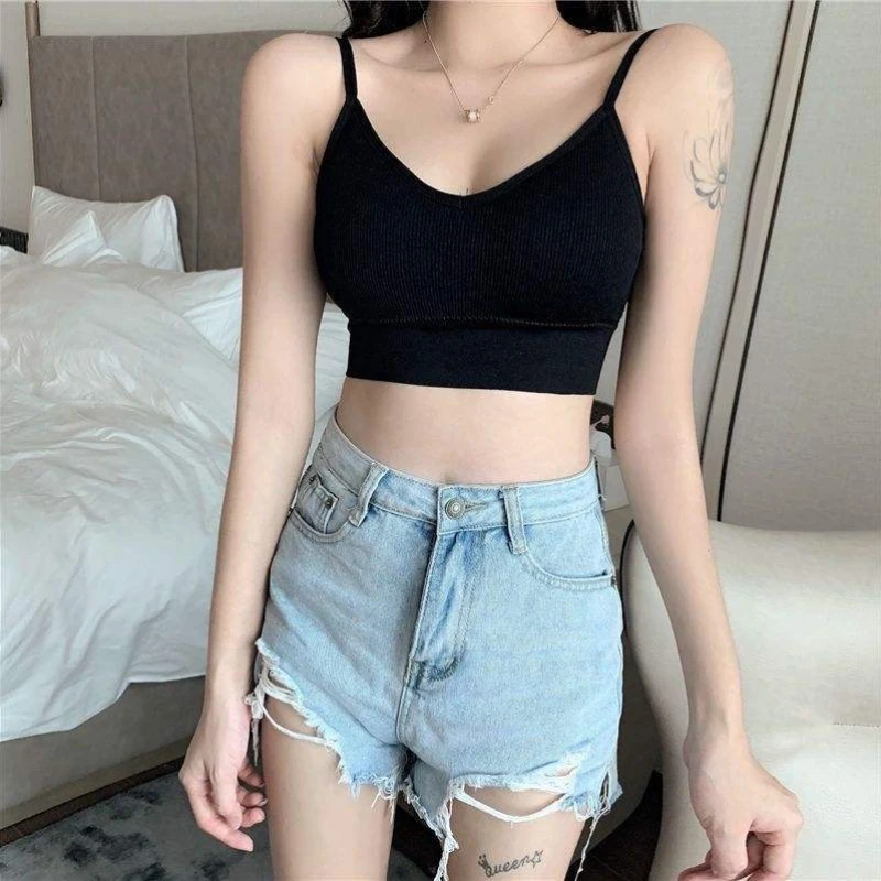 Big U Cross Sling Beautiful Back Underwear Wrapped Chest Tube Top Without Steel Ring with Chest Pad Bottoming Backless Underwear